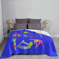 Blanket Poses Yoga-Funny Relax , Gift For Mother Sister 1382 Cat Yoga Catvasana Size: 75*100cm, Weight: 230 GSM