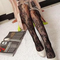 Fashion Womens Lady Girls Black Sexy Fishnet Pattern Jacquard Stockings Pantyhose Tights  Skull Woman S Dww42 One Size