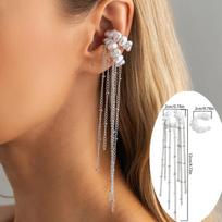 Elegant Long Tassel Ear Cuff Non Piercing Ear Clip Fashion Accessory for Special Events A1