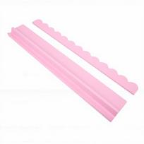 17 Inch Wooden Mahjong Racks with Pushers Wave Style Wood Mahjong Tile Holder Set for Family Board Game