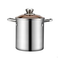 stainless steel Deep Fryer Pot Oil Saving Fry Stovetop Universal Stockpot for Home Kitchen