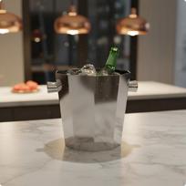 Champagne Ice Bucket Light Luxury Chiller Party Use Stainless Steel Beverage Tub