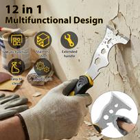 4Pcs Multi Use Putty Knife Stainless Paint Scraper Painter Tool Removal Construction Tool For Wallpaper Home Floor Scraper Putty 4Pcs