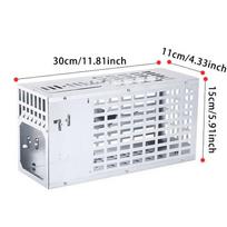 Easy Setup Humane Mouse Trap Galvanized Metal Dual Door No Kill Reusable Pest Catcher for Home Office Kitchen 1 sidabras