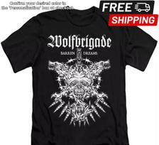 Wolfbrigade barren dreams T-Shirt, Indie Rock Punk Metal Gothic, Unisex tee XXL gray