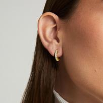 Cercei Aur Rotunzi 14mm - Shiny Dama Gold Earrings, New Model Gold Earrings, Elegant Gold Earrings for Day or Evening Looks