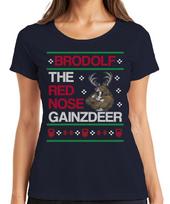 Brodolf The Red Nose Gainzdeer Ugly Christmas Sweater Unisexs Tshirt S