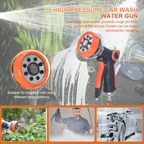 High Pressure Garden Sprayer Head Adjustable Water Hose Nozzle with 5 Spray Patterns for Watering Plants Cleaning Cars Showering China Mainland