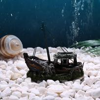 Resin Ship Artificial Pirate Boat Fish Tank Landscaping Decor Aquarium Ornaments China Mainland