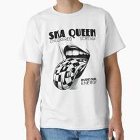 Ska Queen Checkered Scream Rude Girl Energy Clas Made In Usaaus Tshirt S2xl S