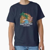 Vintage Santa Cruz California Beach Surf Retro S Made In UsaAus TShirt S2xl S