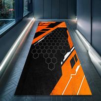 VIKAMA Dynamic Movement Style Motorcycle Rug, Motorcycle Parking Mat, Anti-Slip Corridor Long Rug, Home Decoration 40x120cm