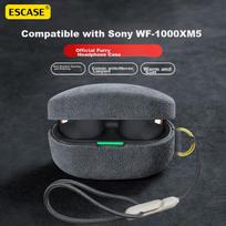 Case for Sony WF1000XM5 Earphones, Bluetooth Box Cover, Plush Anti-Dust Fingerprint-Resistant Premium Niche Outer Shell, Trendy Comfortable Gray