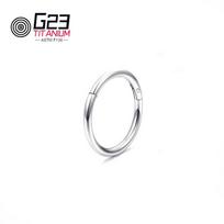 Wholesale G23 Titanium Nose Piercing F136 Implant Grade Clicker Hoop Tragus Piercing Sexy charms Body Jewelry 16G 18G 20G (16G) 1.2x6mm