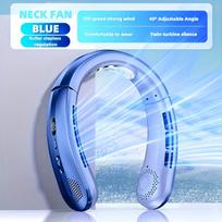 1pc ABUDODO Portable Neck Fan USB Rechargeable Mini Cooling Fanwith Digital Display, Adjustable Speed & Super Ice Function
