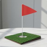 Golf Putting Mat Metal Cup Indoor Flagstick Sports Gear for Golfers, Indoors Felt