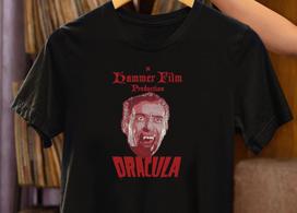 Dracula Hammer Film T-Shirt – Christopher Lee Cult Horror Movie 4XL