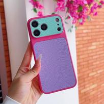 Official PU Leather Phone Case For iPhone 17 11 12 13 14 15 16 17 Pro Max 16 Plus Candy Big Window Shockproof Protector Cover For iPhone 16