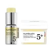 NUMBUZIN No.5 Glutathione TXA Dark Spot Ampoule+Glutathione Vitamin Toner Pads | Brightening Set