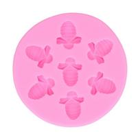 Bee Design Bee Shaped Cake Mold Food Grade Silicone Fondant Cake Mold  DIY Dessert Decoration rožinė