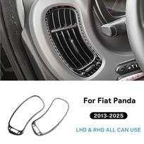 Carbon Fiber Dashboard Trim for Fiat Panda 2013-2025 LHD RHD Black Carbon juoda