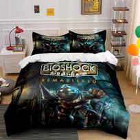 Bioshock Remastered Bedding Set Design Bedding set (1 duvet cover, 2 pillowcases, duvet not included) 135x200cm black