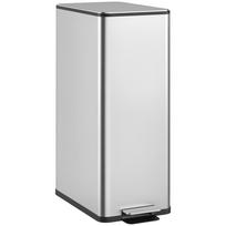 Trash Can 20L, Soft-Close Lid, Deodorant Compartment, Fingerprint-Proof, Stainless Steel, Silver 21.5 x 37.2 x 57 cm sidabras