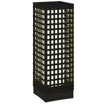 Outdoor Light with Solar Module, Automatic On-Switch, 8 h Operating Time, Rattan Look, Steel, 15.5 x 15.5 x 46 cm, Black 15.5 x 15.5 x 46 cm juoda