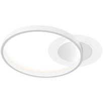 Ceiling Lamp, Ceiling Light with Two-Ring Design, Round, 50 x 40 x 7.4 cm, White 50 x 40 x 7.4 cm balta