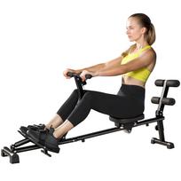 Irklavimo treniruoklis, Irklavimo treniruoklis atsispaudimams, 12 lygių reguliuojamas, 2-in-1 kardio treniruoklis, LCD ekranas, Plienas, Plastikas, Juodas 155 x 61 x 63 cm juoda