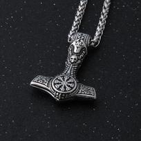 Thor Hammer Necklace Original Viking Stainless Steel Domineering Unisex  Pendant Boyfriend Gift Single Pendant