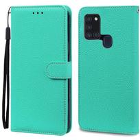 A21S dėklas Samsung Galaxy A21S dėklas Piniginė Odinis atverčiamas dėklas Samsung A21S dėklas A 21s A217F Minkštas silikoninis dangtelis Fundas For Samsung A21S dangaus mėlyna spalva