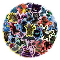 60 Naujų Neoninių Pokemonų Grafiti Lipdukų Papuošk Lagaminą Sąsiuvinį Ridenlentę Vandeniui Atsparūs Lipdukai