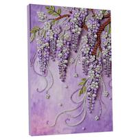 DIY Pearl Gem Art Diamond Painting Kits for Adults Home Decor Diamond Painting Gem Art With Frame 30x40cm violetinė