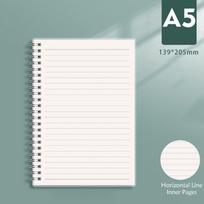 A5/B5/A4 Spiral Notebook 80Sheets Notepad Thickened Sketchbook  School Office Supplies A5-Horizontal Line