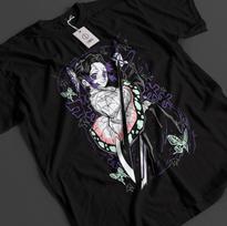 Demon Slayer marškinėliai Zenitsu marškinėliai Tanjiro KNY Anime Kaigaku Viršus Akaza Muzan T-shirt S