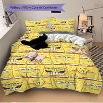 SpongeBob SquarePants Faces Pattern Bedding Set - 3 Piece Comforter Cover Gift for Bedroom,Includes No InsertB114 135x200cm