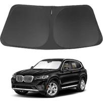 Windshield Sun Shade Compatible with 2018-2024 2025 2026 BMW X3 Accessories Foldable Sunshade Sun Blocker Protect Car from Sun Rays & Heat Damage. Fit BMW X3 2018-2026