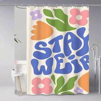 Pink Preppy Dopamine Art Bathroom Shower Curtain Shielding Partition Shower Curtain Quick Dry Can Scrubable Light Opaque Bath W60H190(CM)-1 Pcs