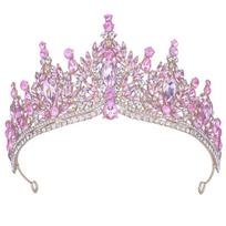 Vintažinė karalienės princesės karūna su kalnų krištolu, žvilganti vandens lašo vestuvinė tiara, barokinė kristalinė galvos juosta, gimtadienio dovana white