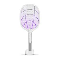 Įkraunamas 2-in-1 elektrinis uodų ir musių raketė su ličio baterija ir automatiniu įkrovimu USB Charging Cable (Base Charging) white