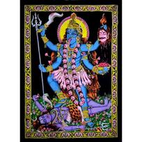 Tapestry of Goddess Kaali Kali Ma 75x100 juoda