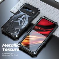Karinio lygio tvirtas metalinis hibridinis dėklas telefonui For Google Pixel 10 9 Pro 9A, prabangus, atsparus smūgiams galinis dangtelis, buferis Google Pixel 10 Pro juoda