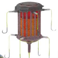 8 Hooks Fishing Bait Cage String Hook Group Feeder Sinker Bait Anti Bottom Bait Cage  Pesca 10#