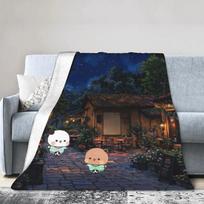 Bubu Dudu Appreciating Lanterns Flannel Blanket Winter Super Soft Throw Blanket for Home Decor Bedspread Cover Size: 75*100cm, Weight: 230 GSM