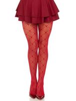New Coming Rhombus&Heart Pattern Tiny Fishnet Thigh High Pantyhose High Elasticity Sexy Female Tightsthree Colors Available OneSize(OPP Bag)