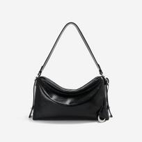 First layer cowhide underarm bag women's leather messenger baguette bag hobo dumpling tote bag versatile commuter shoulder bag 32*10*19cm juoda