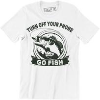 Turn Off Your Phone Go Fish Shirt - Funny Work Meme Men's T-shirt Tee XXXXL