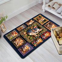 Corgi Frames Adventure Pattern Rug Floor Mat for Living Room or Bedroom Soft and Comfortable Carpet a Gift for Birthday and Holiday. 40x60cm( 15x23in ) įvairiaspalvis
