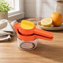 Manual Orange Juicer Transparent Cup Juice Extractor Measurement Marks Hand Press